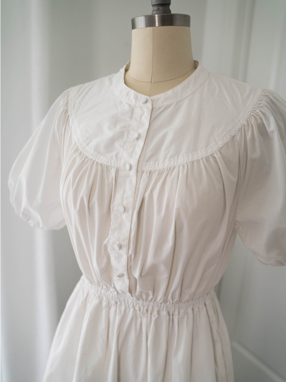 J. Crew White Cotton Mini Dress with Peter Pan Collar - Picture 2 of 9